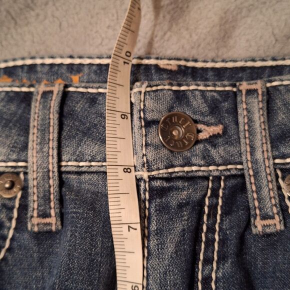 Cruel Denim Hannah Womens Flare Embroidered Blue Jeans Size 28 - Picture 13 of 14